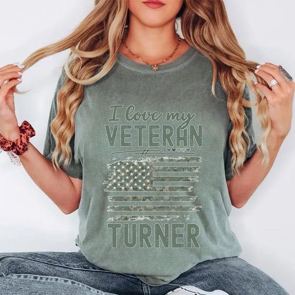 Love My Veteran Personalized Comfort Colors T-Shirt