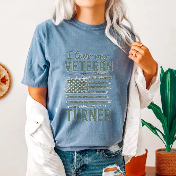 Love My Veteran Personalized Comfort Colors T-Shirt