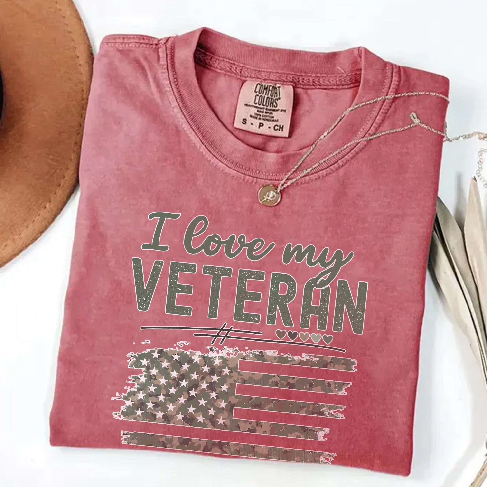 Love My Veteran Personalized Comfort Colors T-Shirt