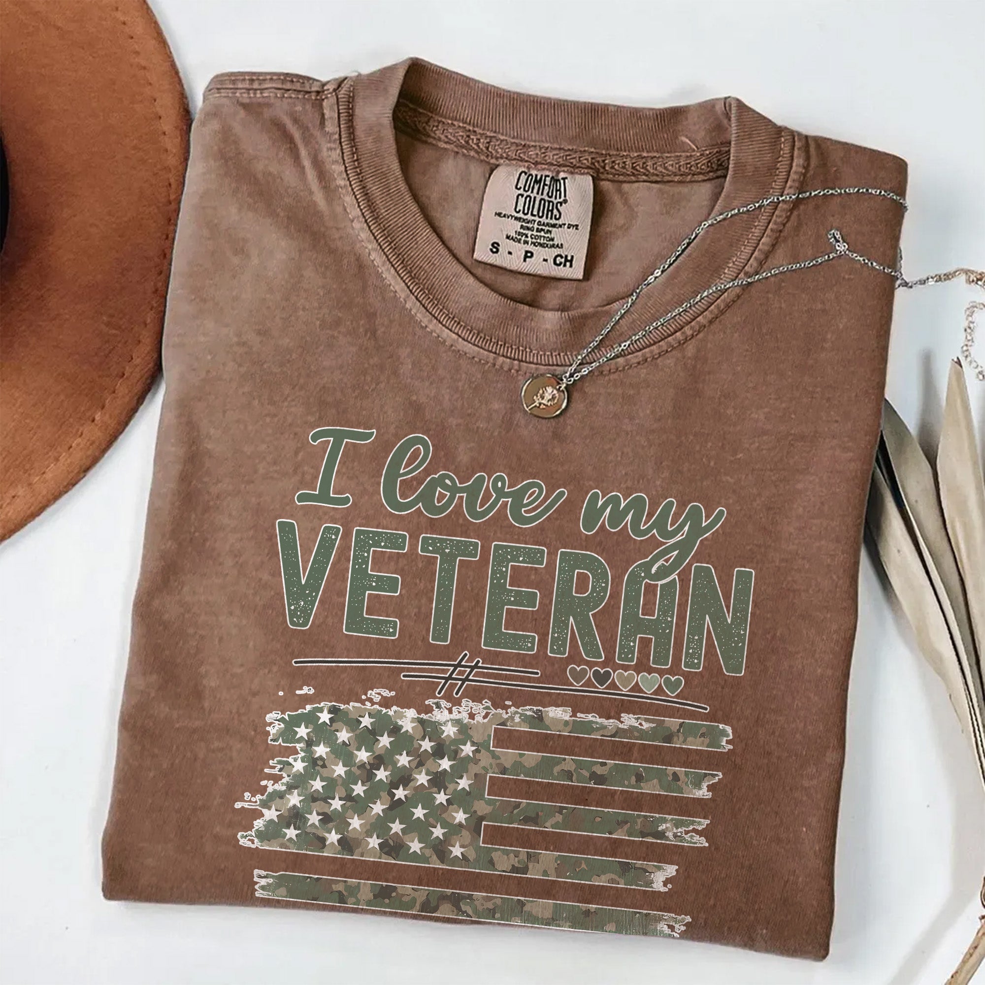Love My Veteran Personalized Comfort Colors T-Shirt