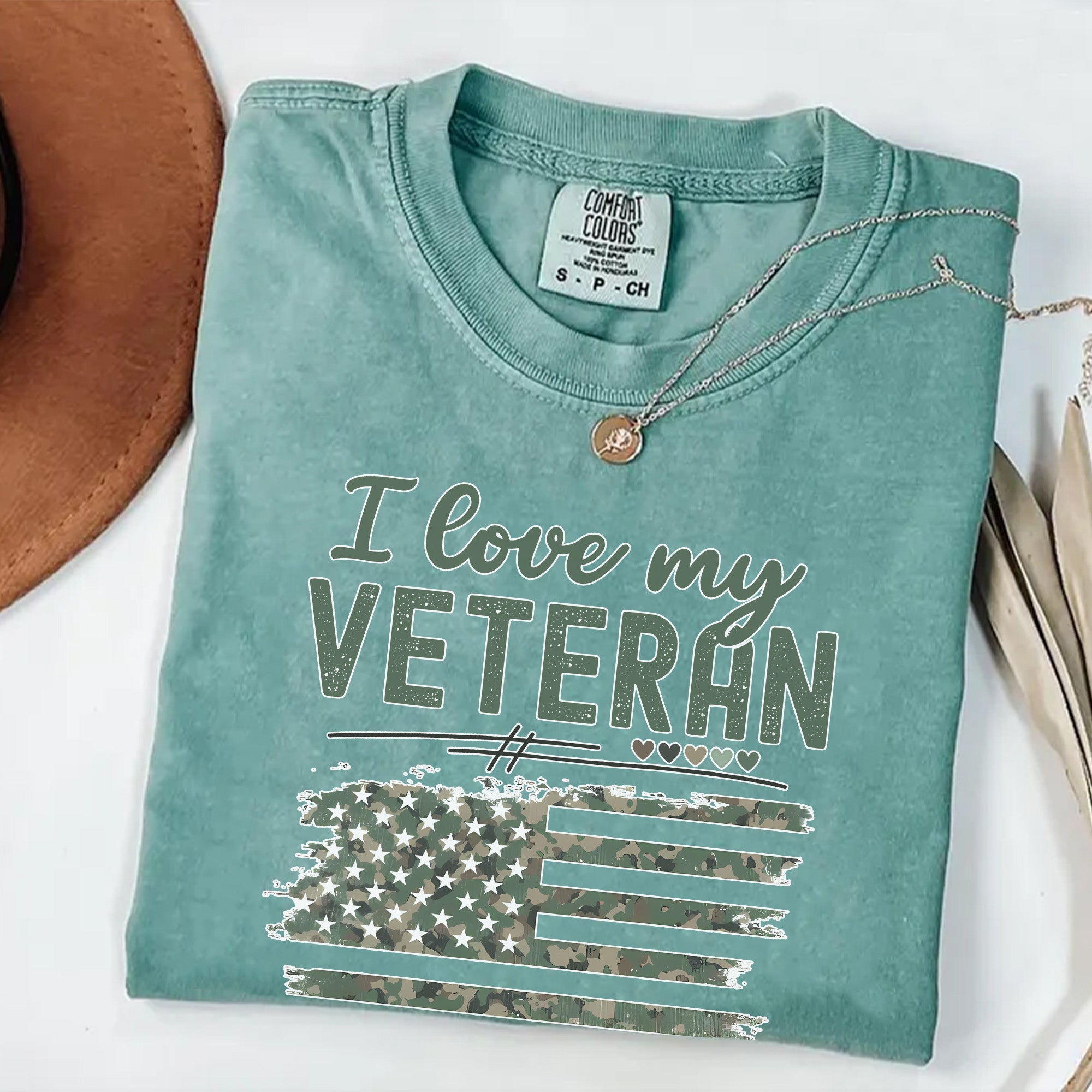 Love My Veteran Personalized Comfort Colors T-Shirt