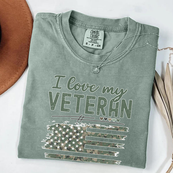 Love My Veteran Personalized Comfort Colors T-Shirt