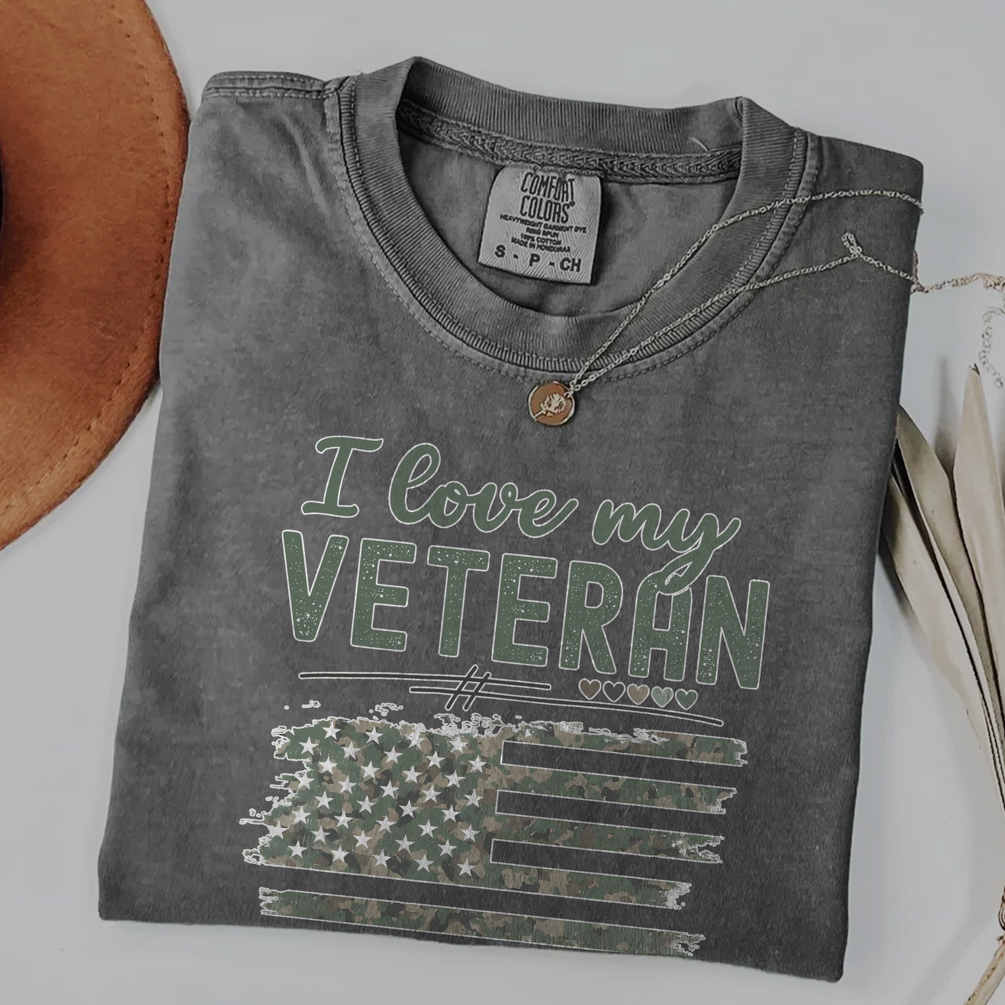 Love My Veteran Personalized Comfort Colors T-Shirt