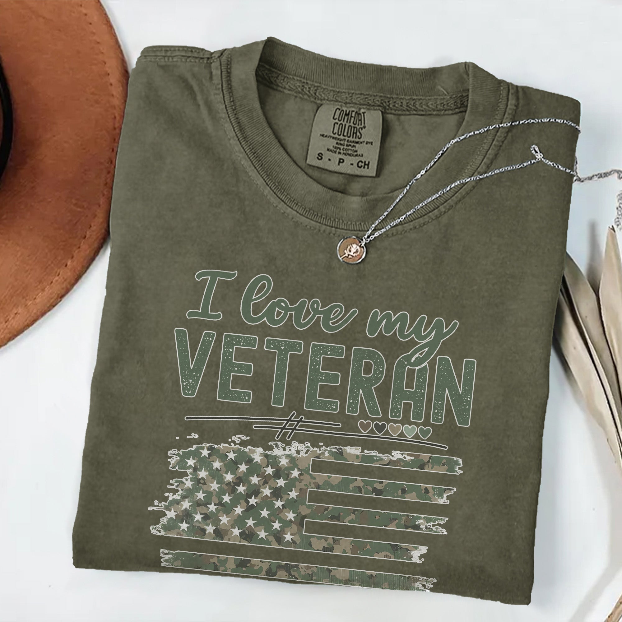 Love My Veteran Personalized Comfort Colors T-Shirt