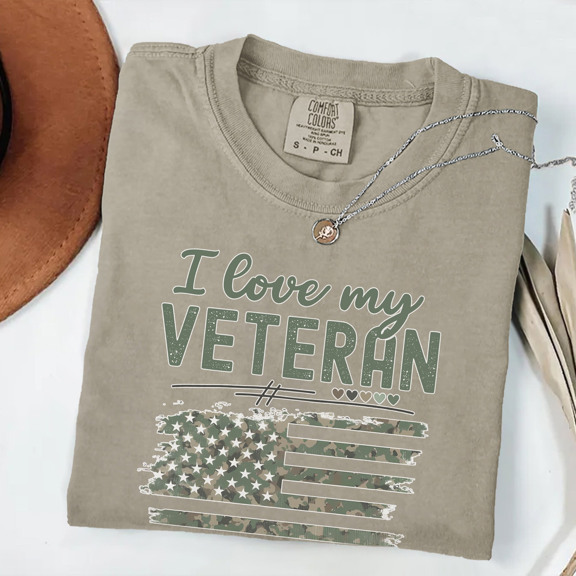 Love My Veteran Personalized Comfort Colors T-Shirt