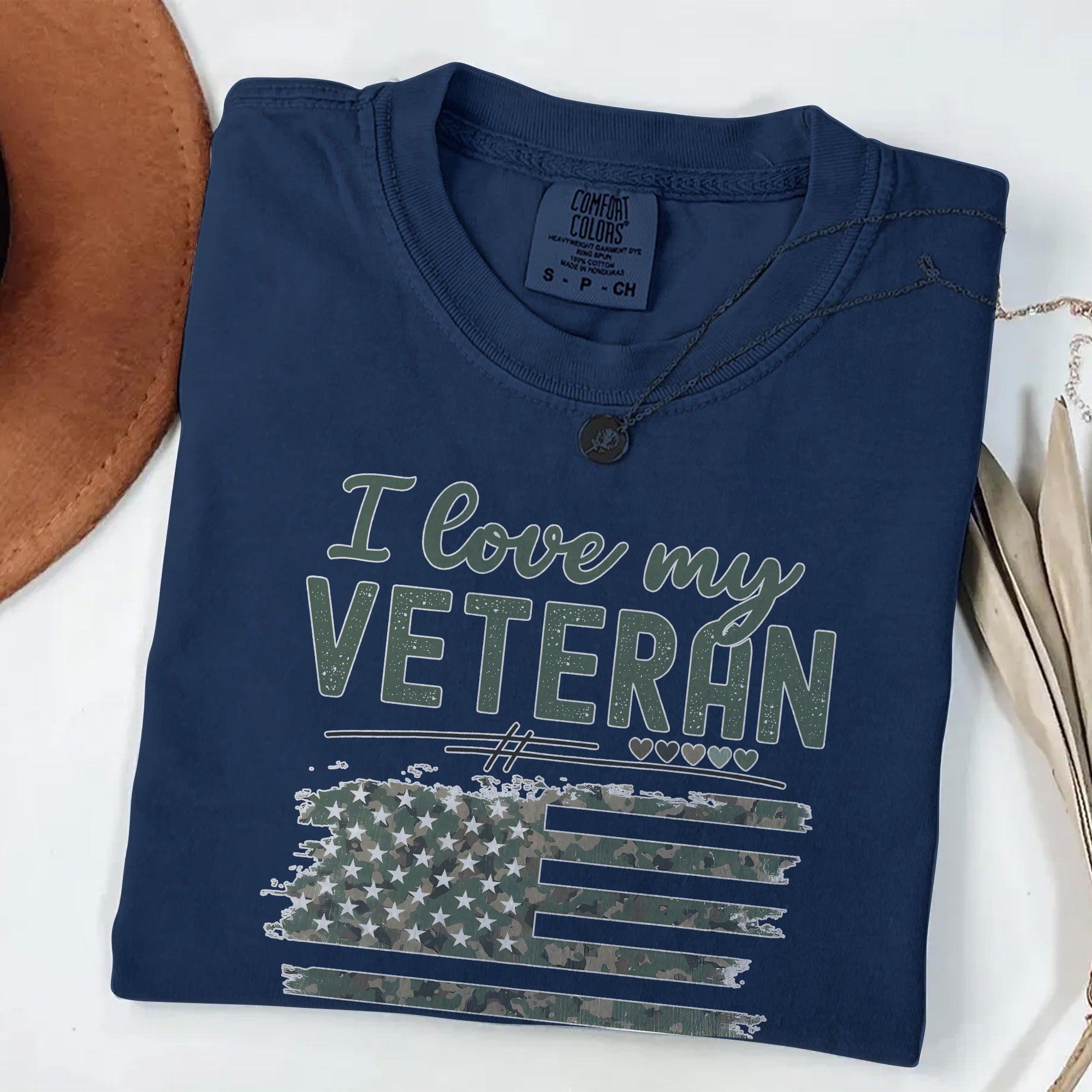 Love My Veteran Personalized Comfort Colors T-Shirt