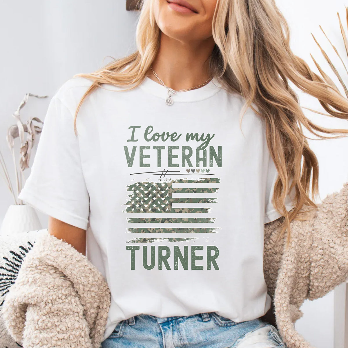 Love My Veteran Personalized Comfort Colors T-Shirt Main image