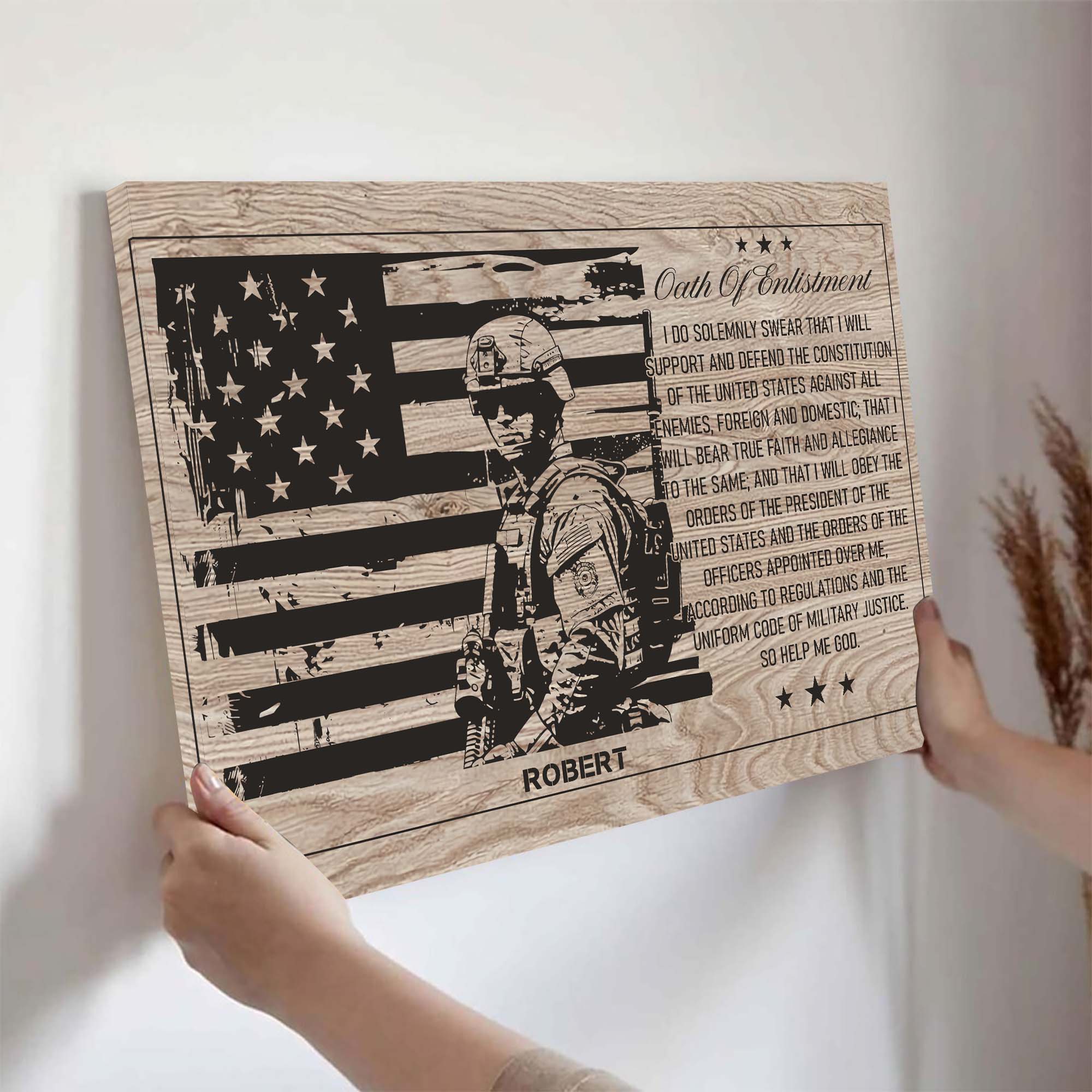 U.S. Military Oath of Enlistment Canvas Secondary image