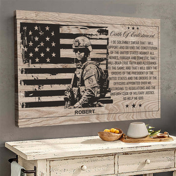 U.S. Military Oath of Enlistment Canvas