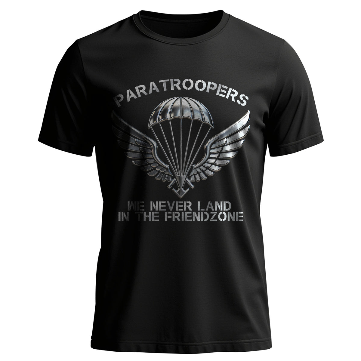 Paratroopers We Never Land in the T-Shirt Main image