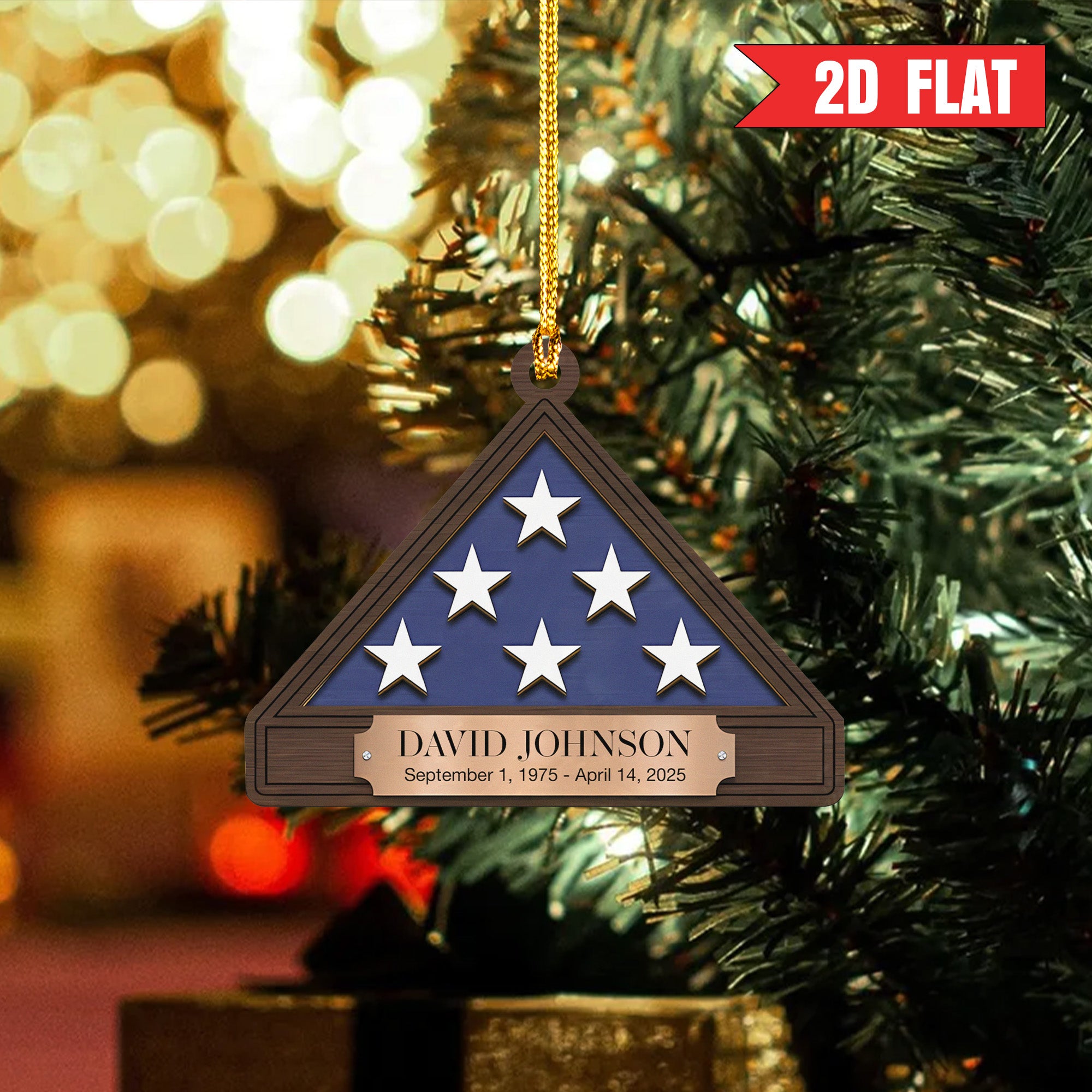 U.S. Military Tribute Personalized  Acrylic Ornament