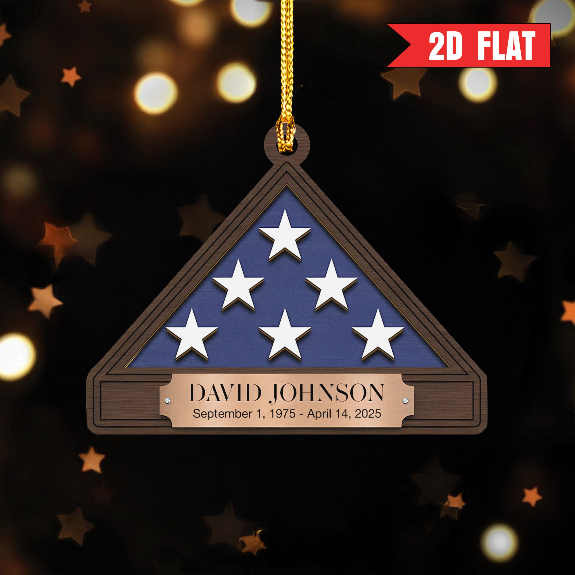 U.S. Military Tribute Personalized  Acrylic Ornament