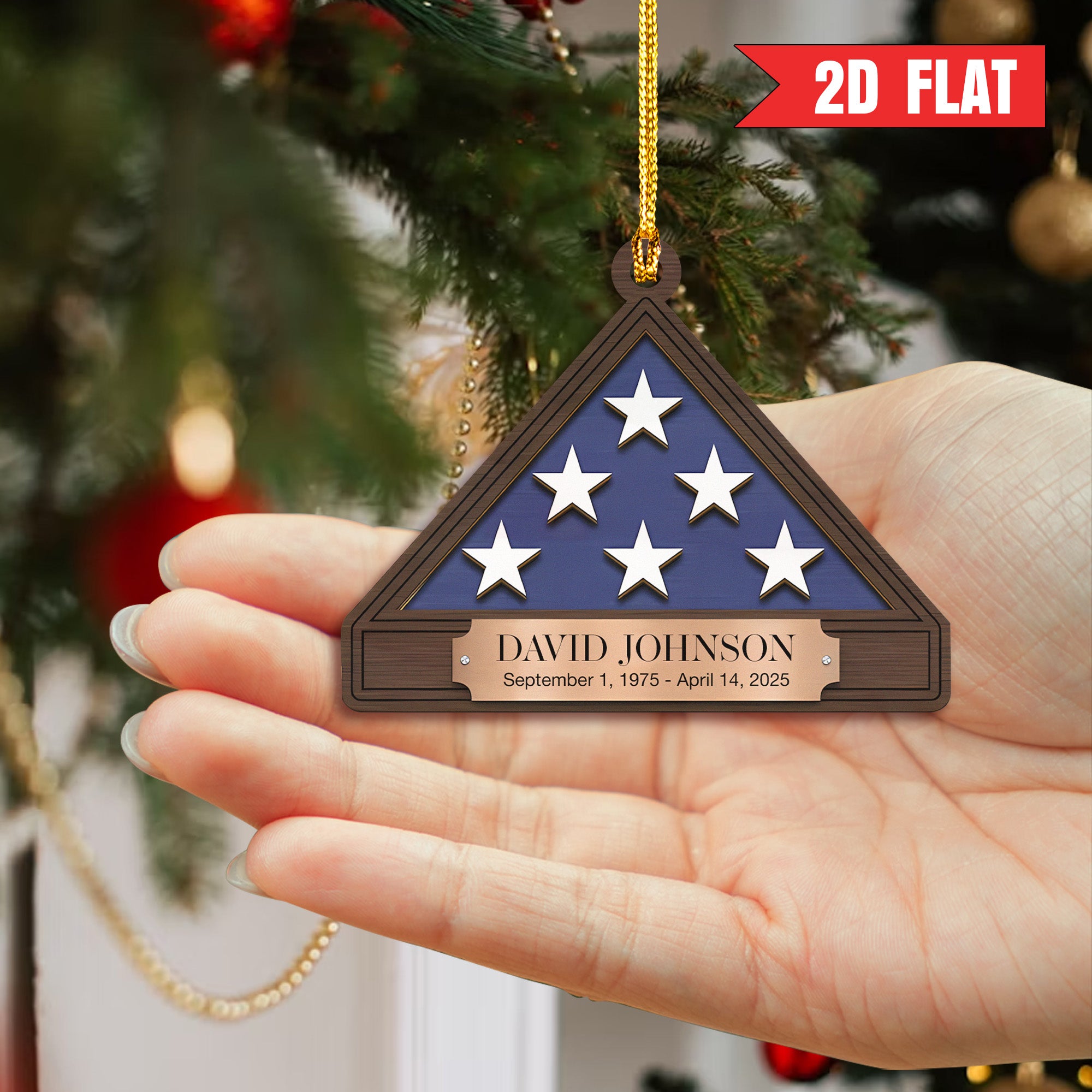 U.S. Military Tribute Personalized  Acrylic Ornament