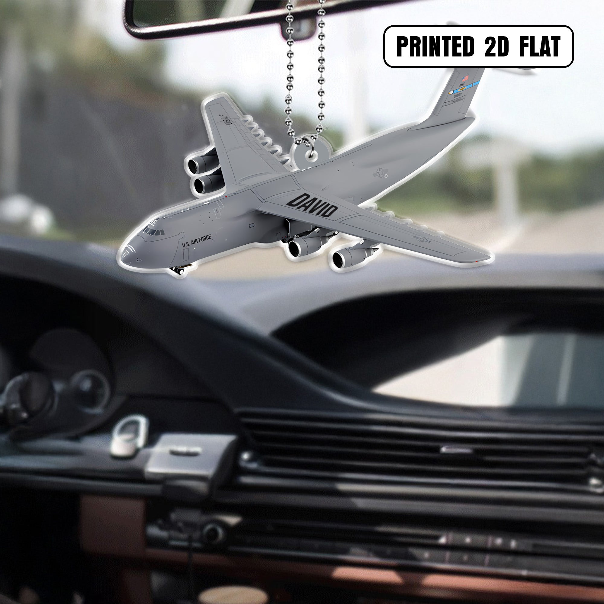 USAF Veteran Pride Personalized Acrylic Ornament