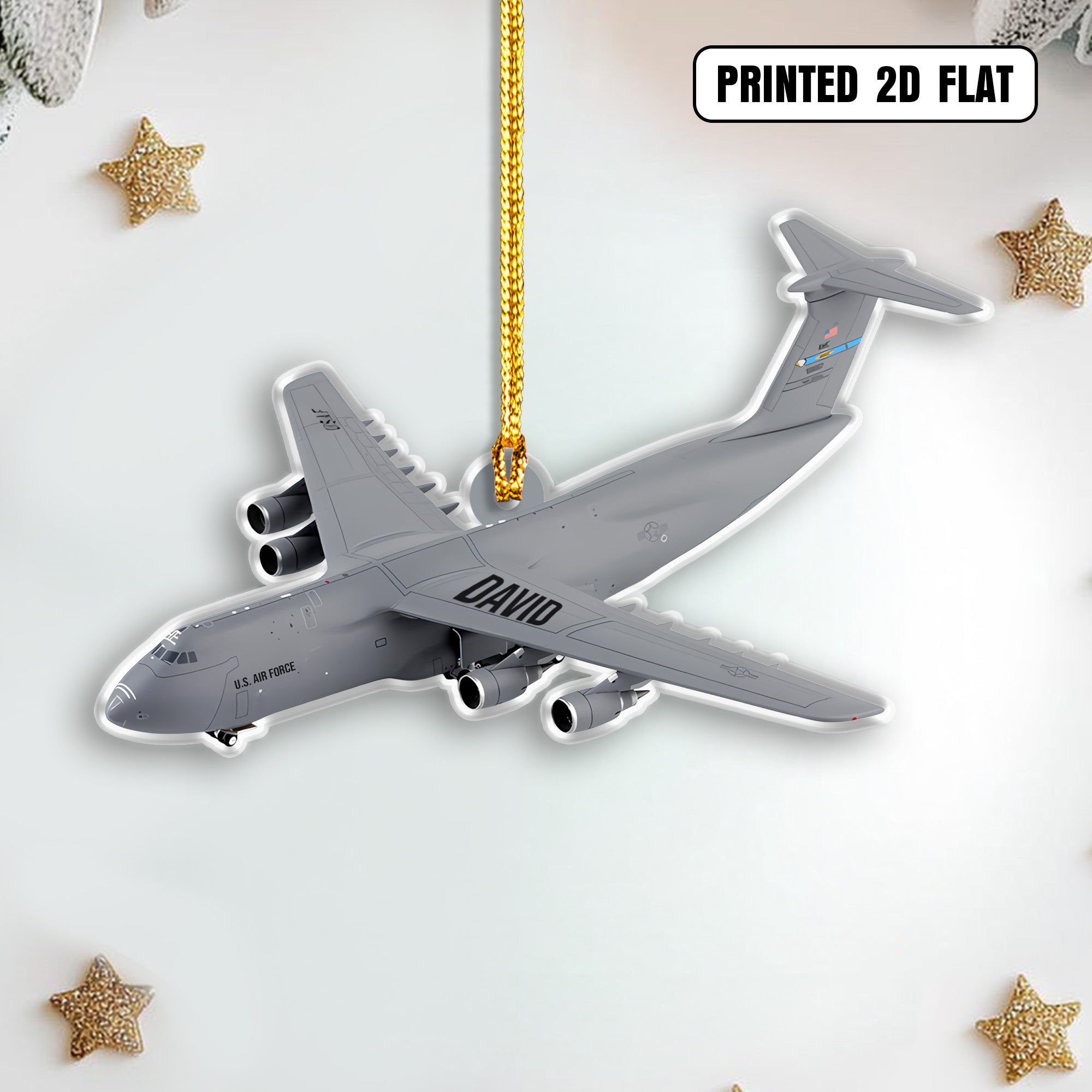 USAF Veteran Pride Personalized Acrylic Ornament Secondary image