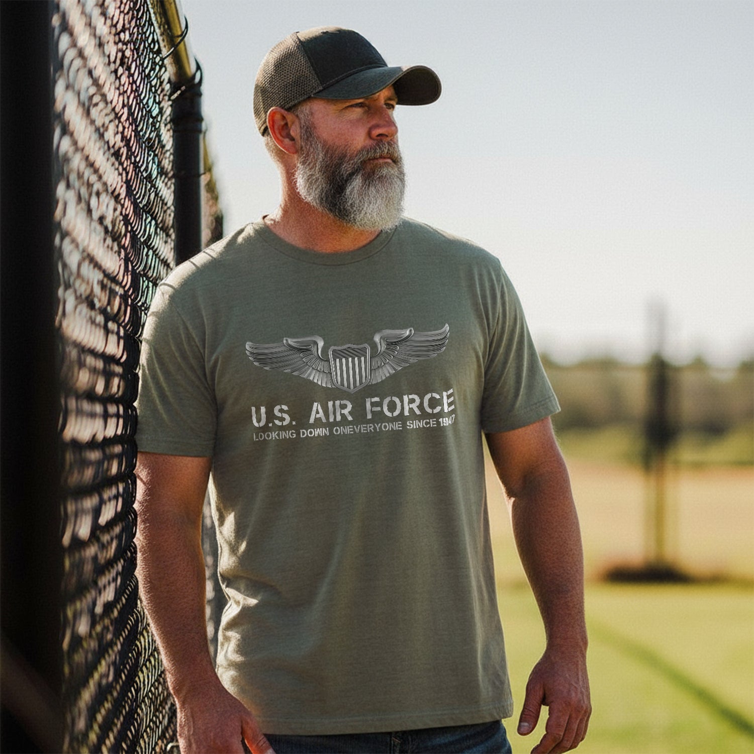 US Air Force Looking Down Comfort Colors T-Shirt