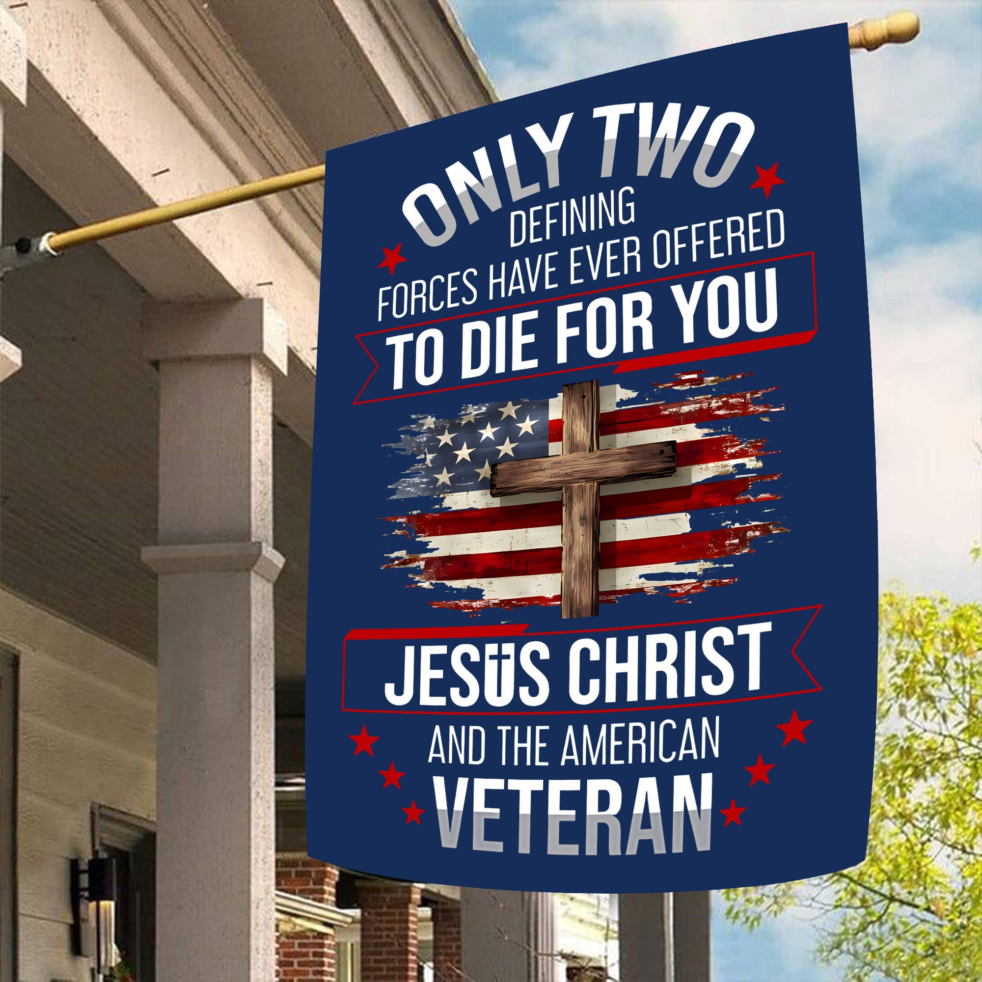 American Veteran Flag - Proudly Serving for You Secondary image