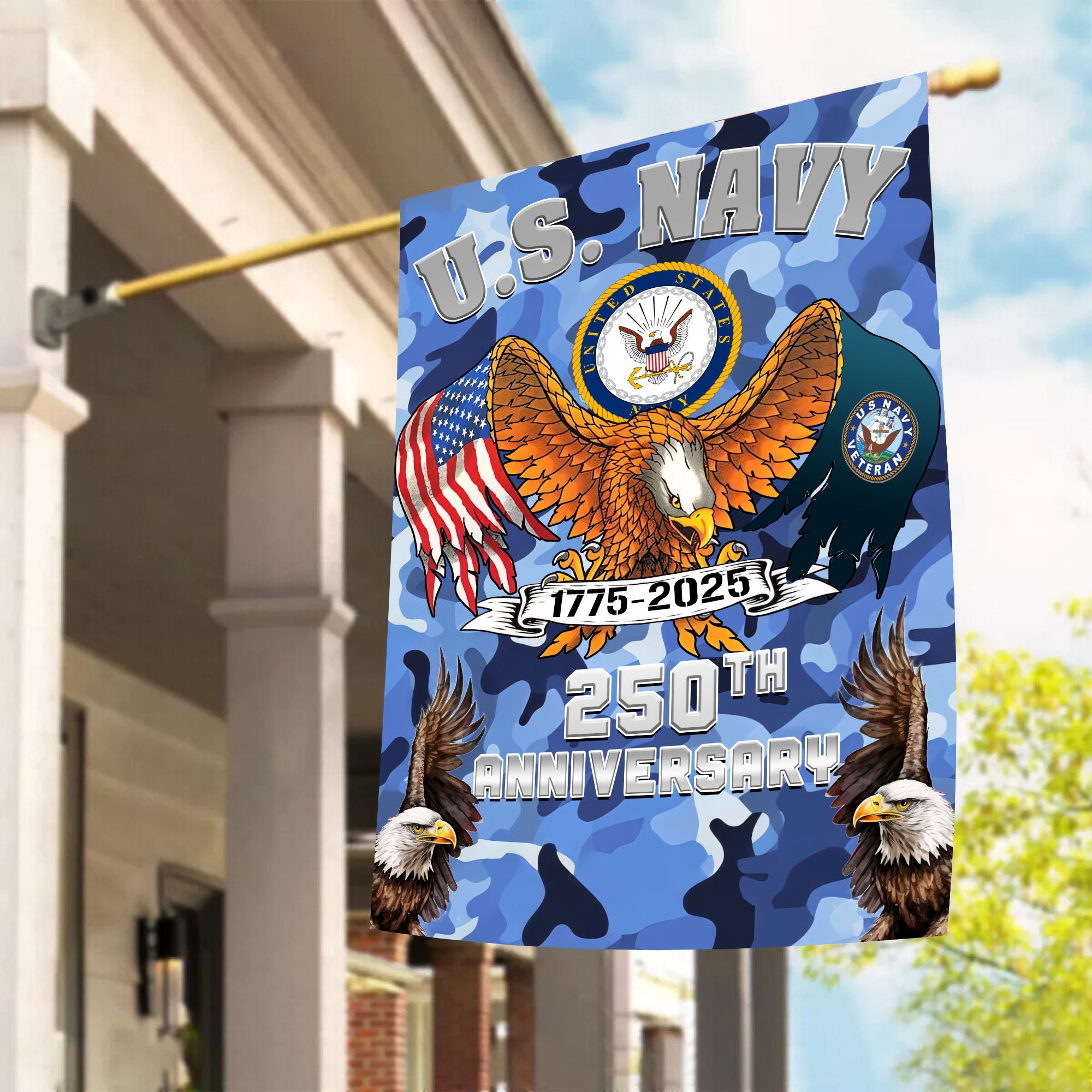 US Navy 250th Anniversary Honor Service Flag
