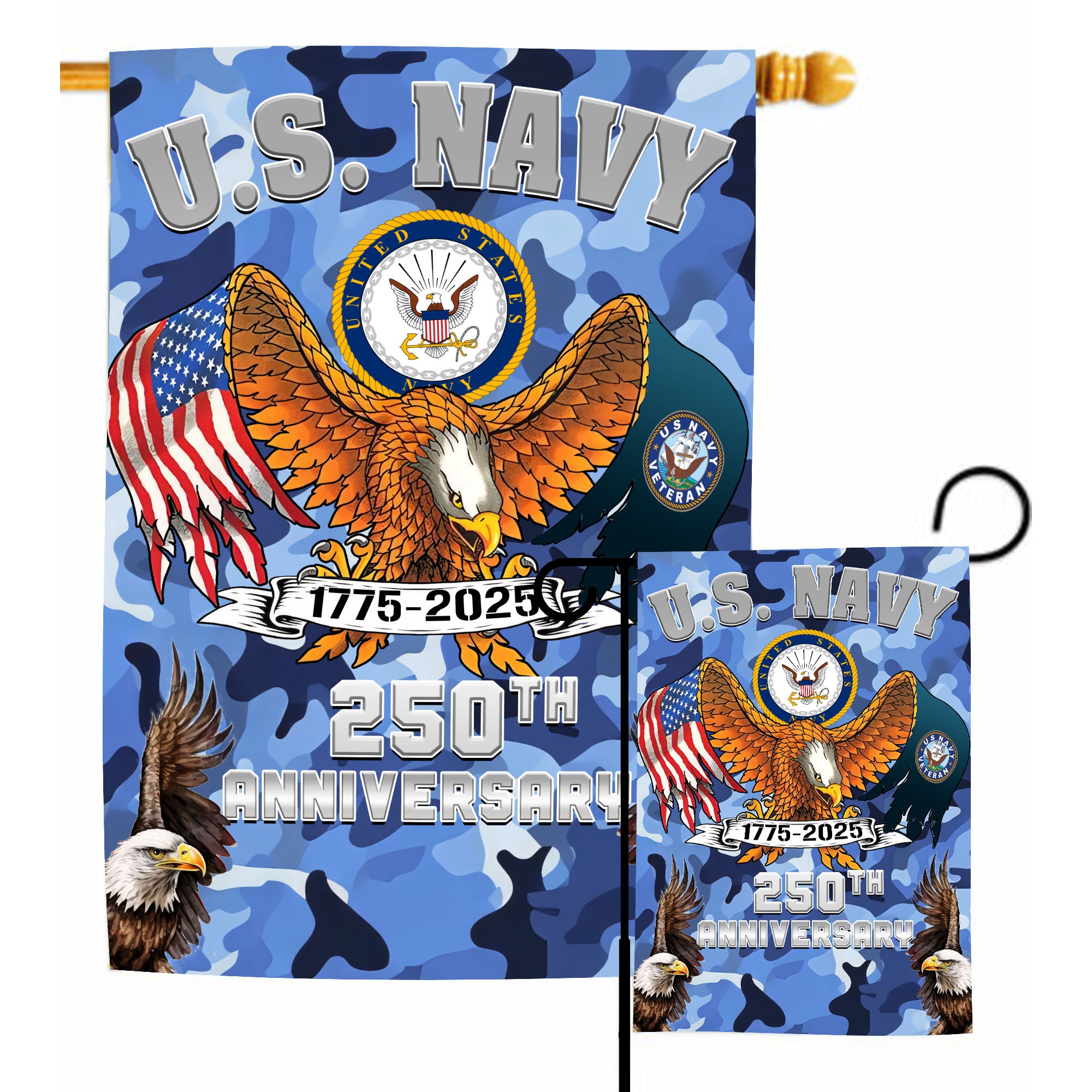 US Navy 250th Anniversary Honor Service Flag