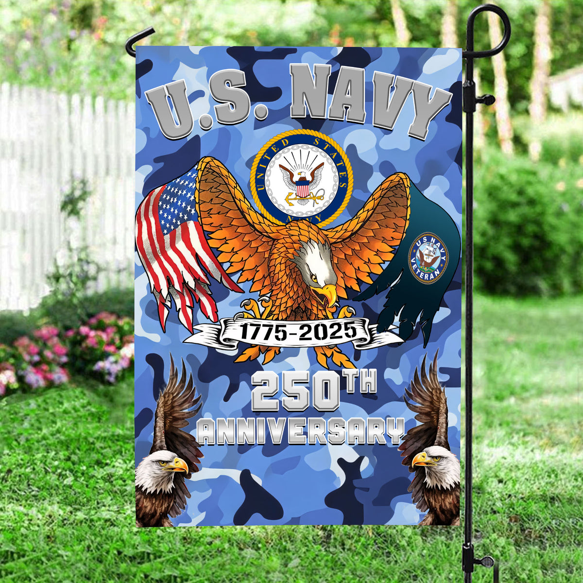 US Navy 250th Anniversary Honor Service Flag Main image