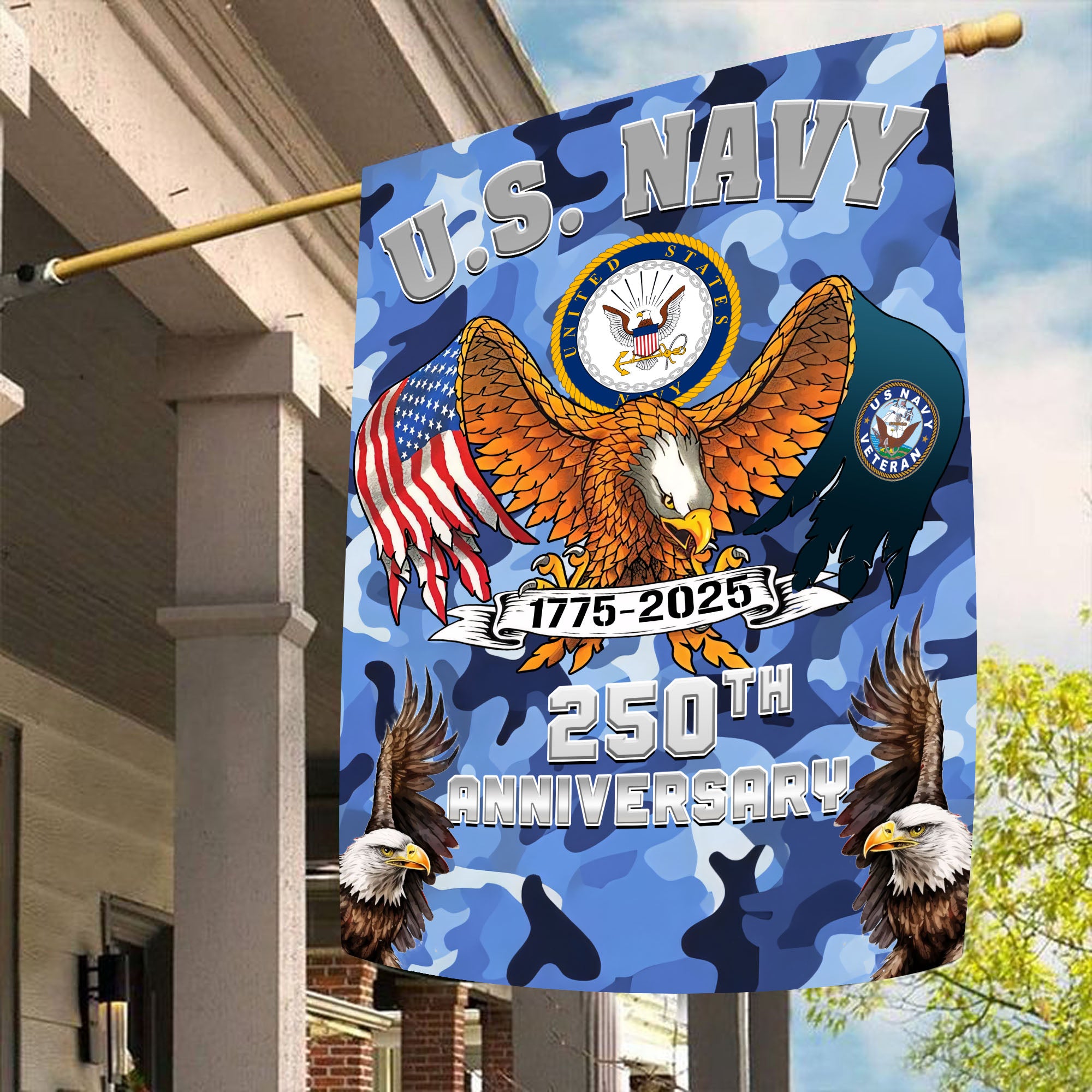 US Navy 250th Anniversary Honor Service Flag Secondary image