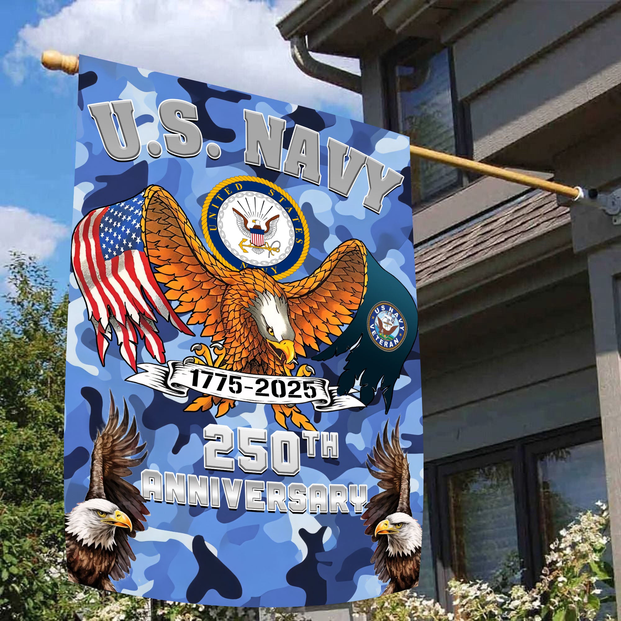 US Navy 250th Anniversary Honor Service Flag