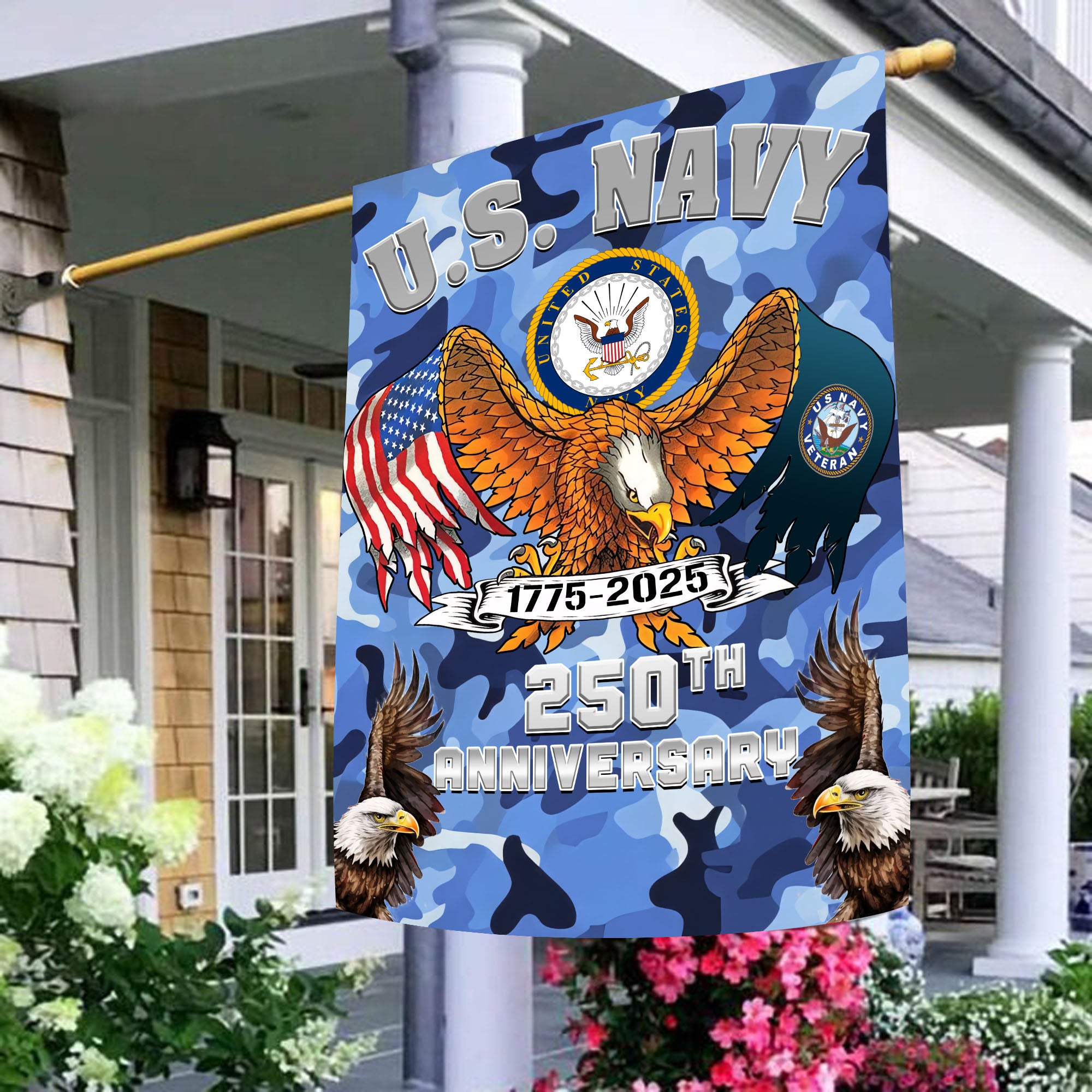 US Navy 250th Anniversary Honor Service Flag