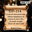 Veteran Life DD-214 Personalized  Acrylic Ornament
