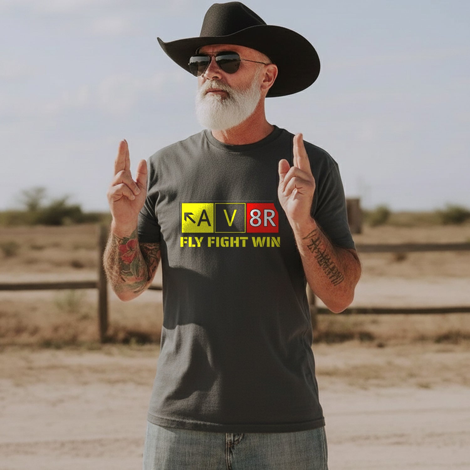 Aviation Pilot AV8R Aviator Fly Fight Win T-Shirt