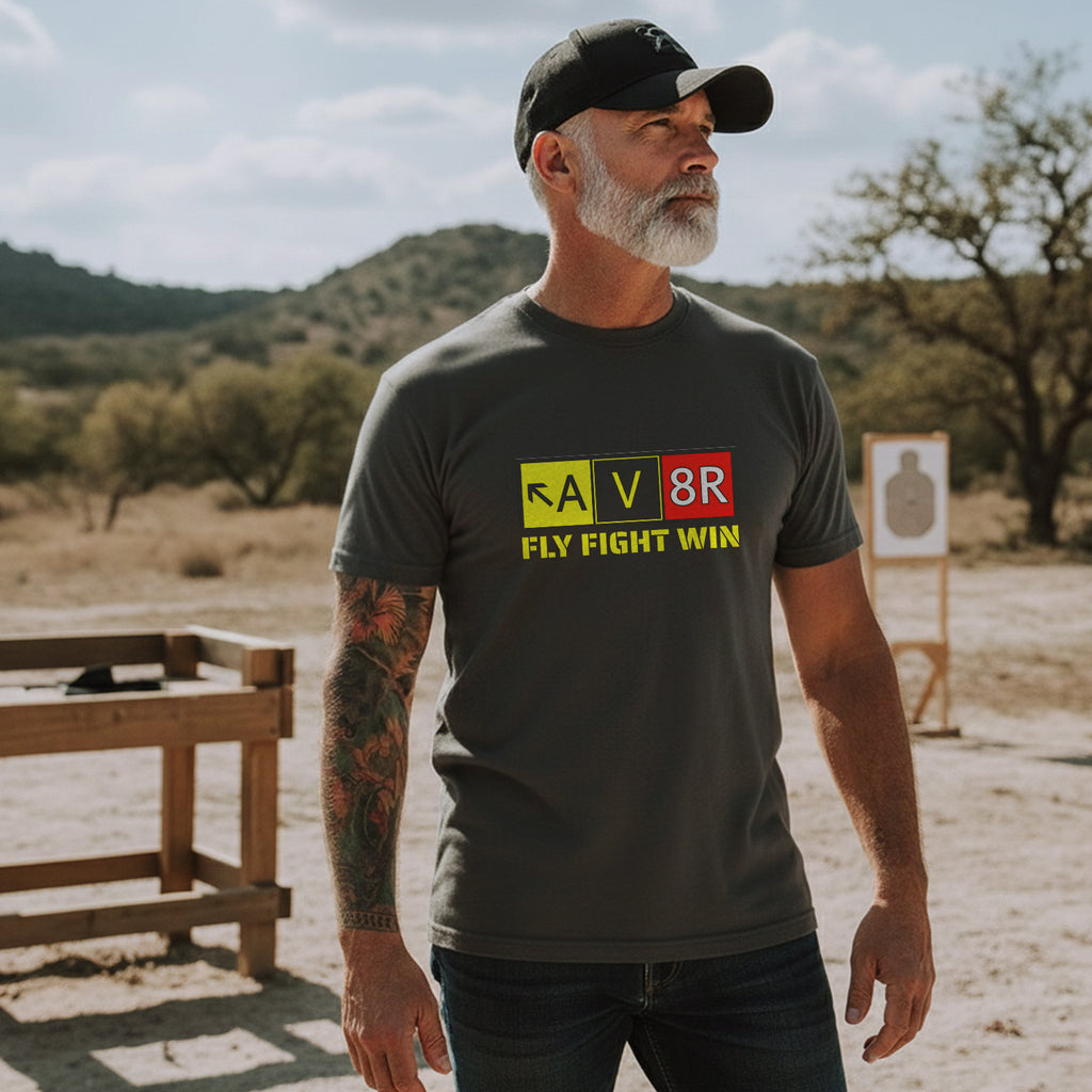 Aviation Pilot AV8R Aviator Fly Fight Win T-Shirt