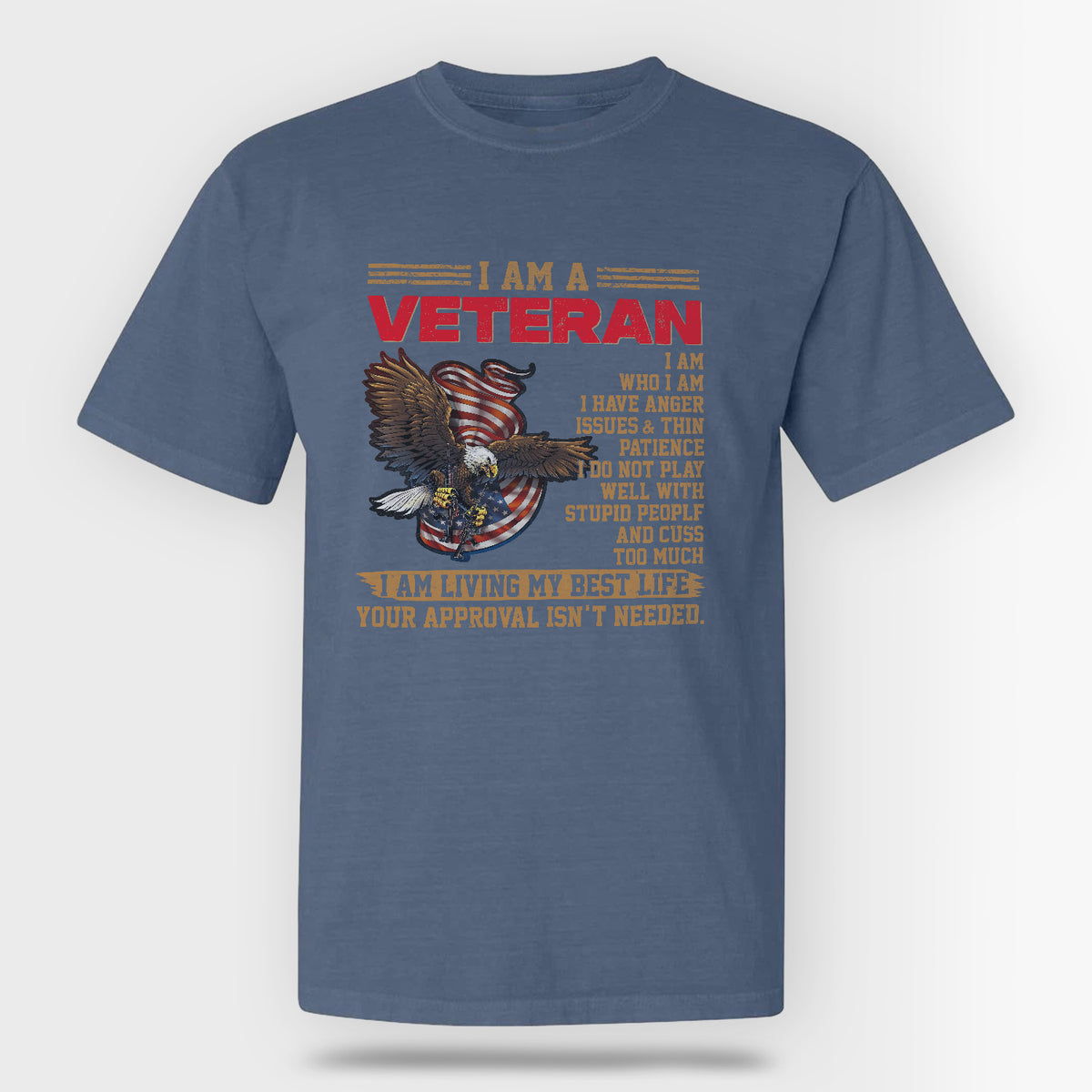 U.S. Veteran Best Life Comfort Colors T-Shirt Main image