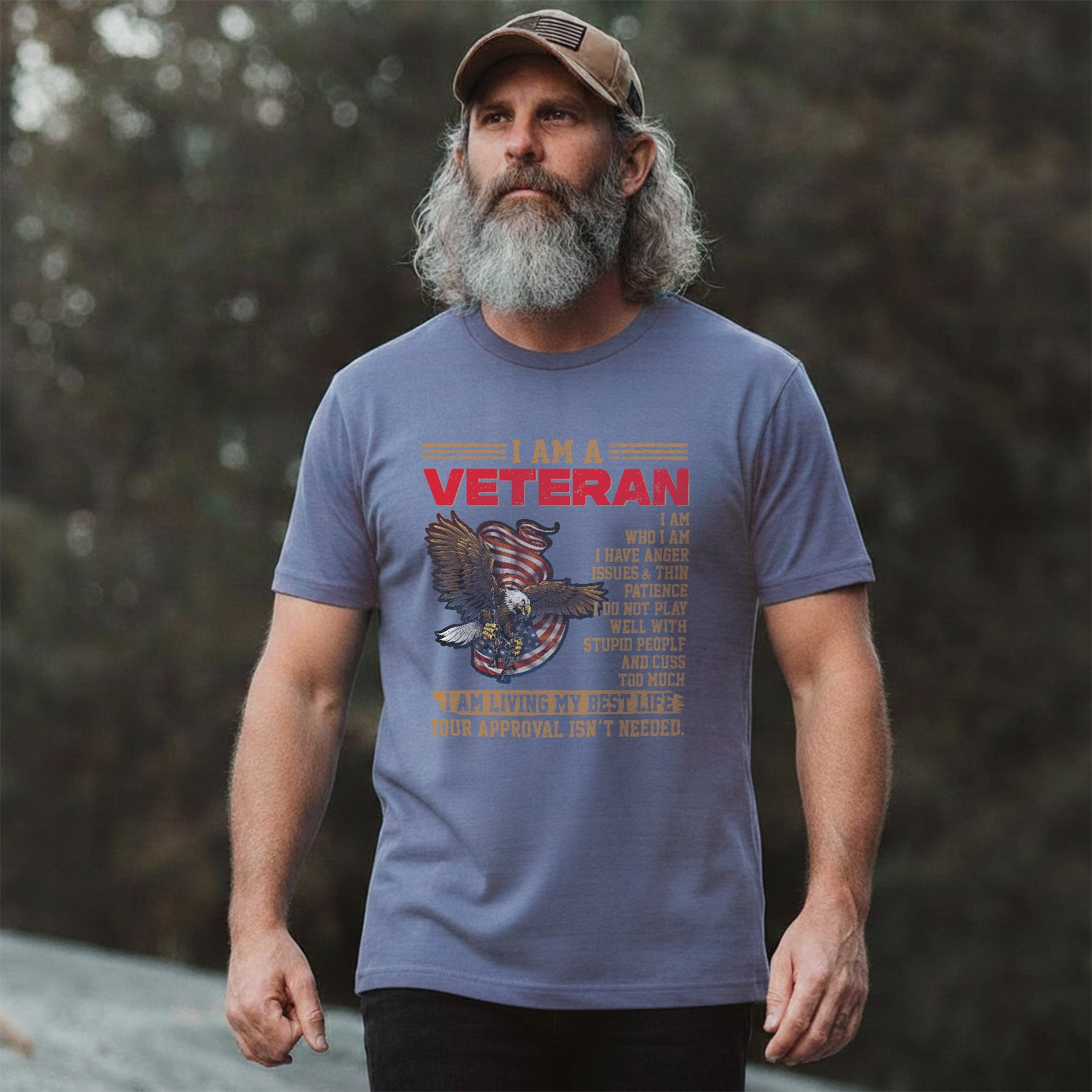 U.S. Veteran Best Life Comfort Colors T-Shirt Secondary image