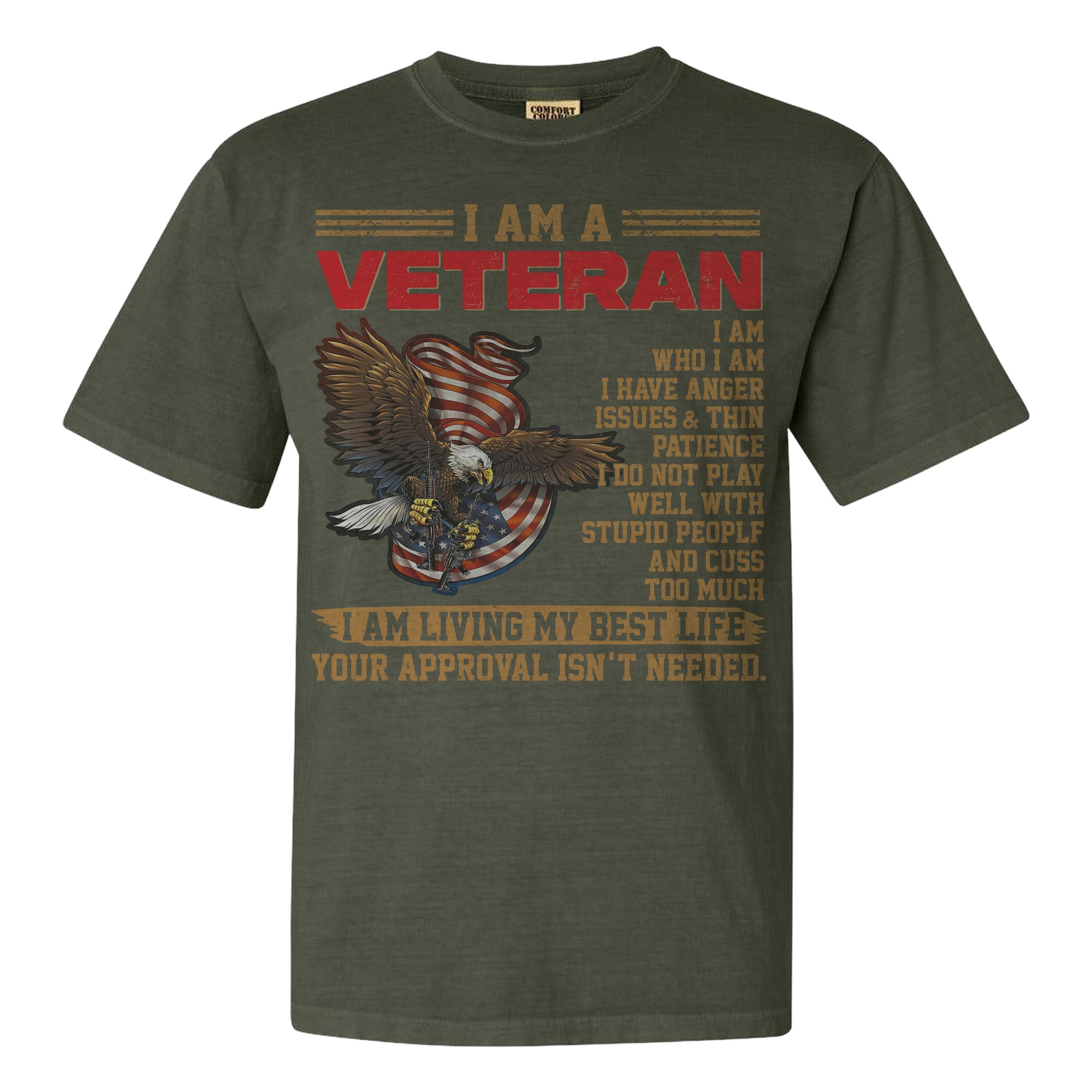 U.S. Veteran Best Life Comfort Colors T-Shirt