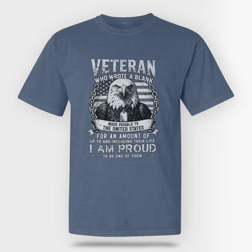 Proud to Be a Veteran Comfort Colors T-Shirt