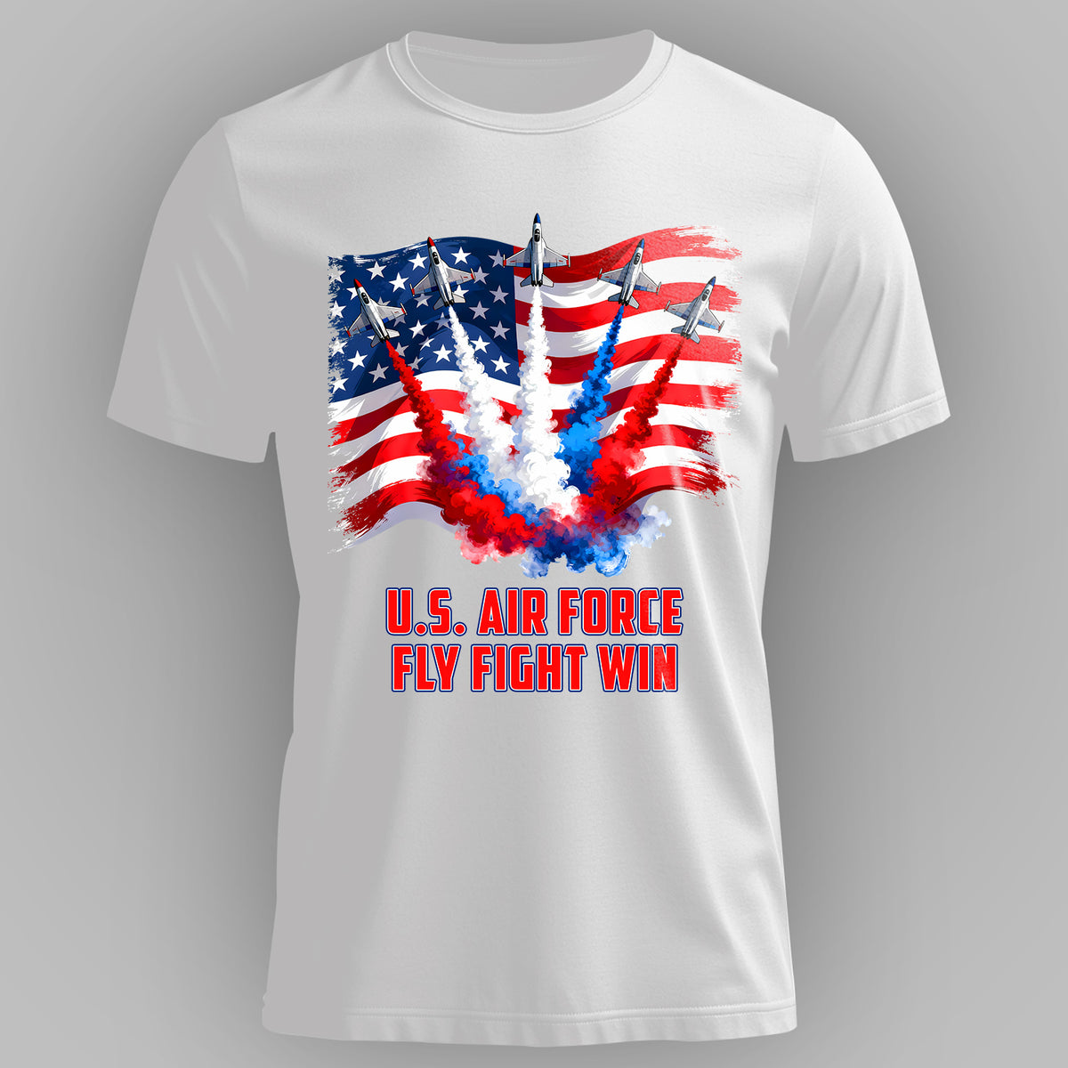 Patriotic Jet Flyover US Air Force Fly T-Shirt Main image