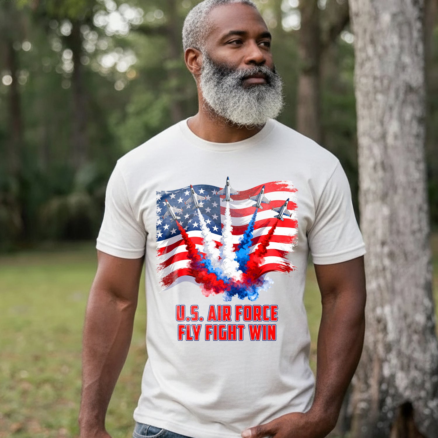Patriotic Jet Flyover US Air Force Fly T-Shirt Secondary image