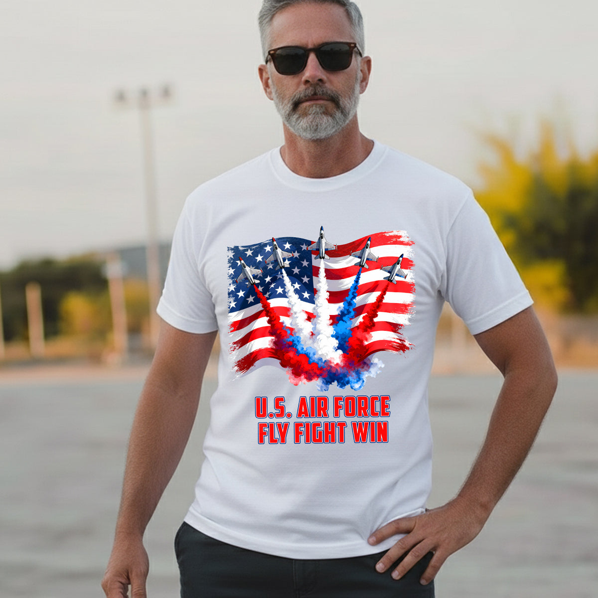 Patriotic Jet Flyover US Air Force Fly T-Shirt