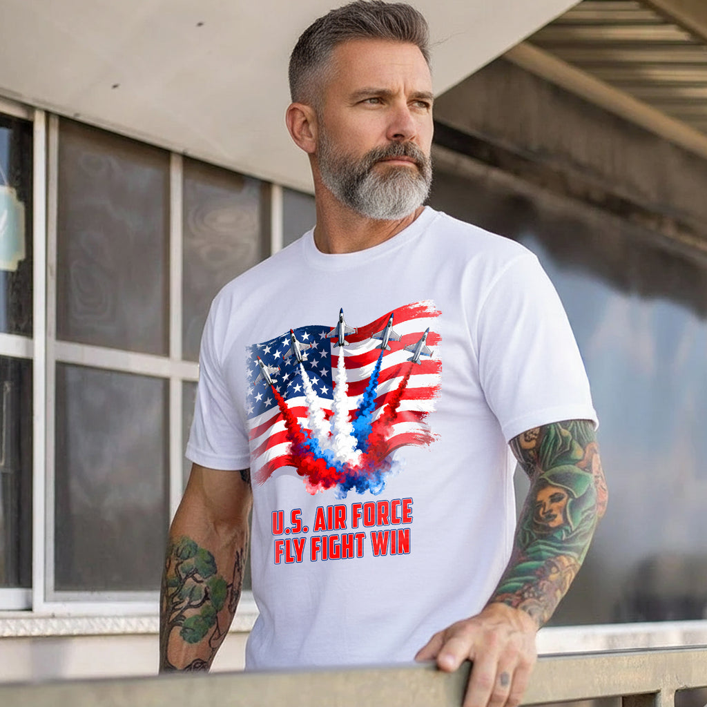 Patriotic Jet Flyover US Air Force Fly T-Shirt