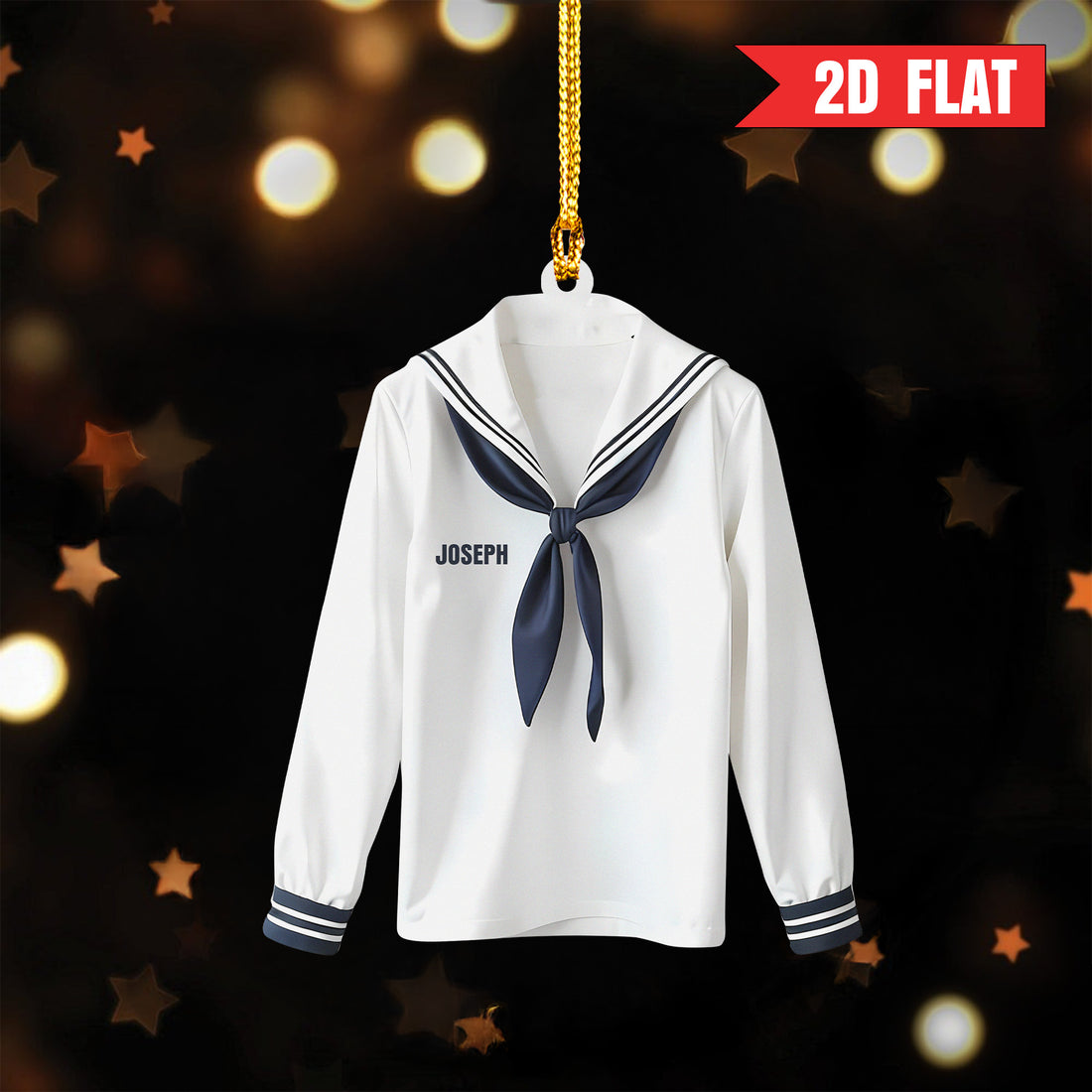 US Navy Sailor Outfit Personalized Acrylic Ornament