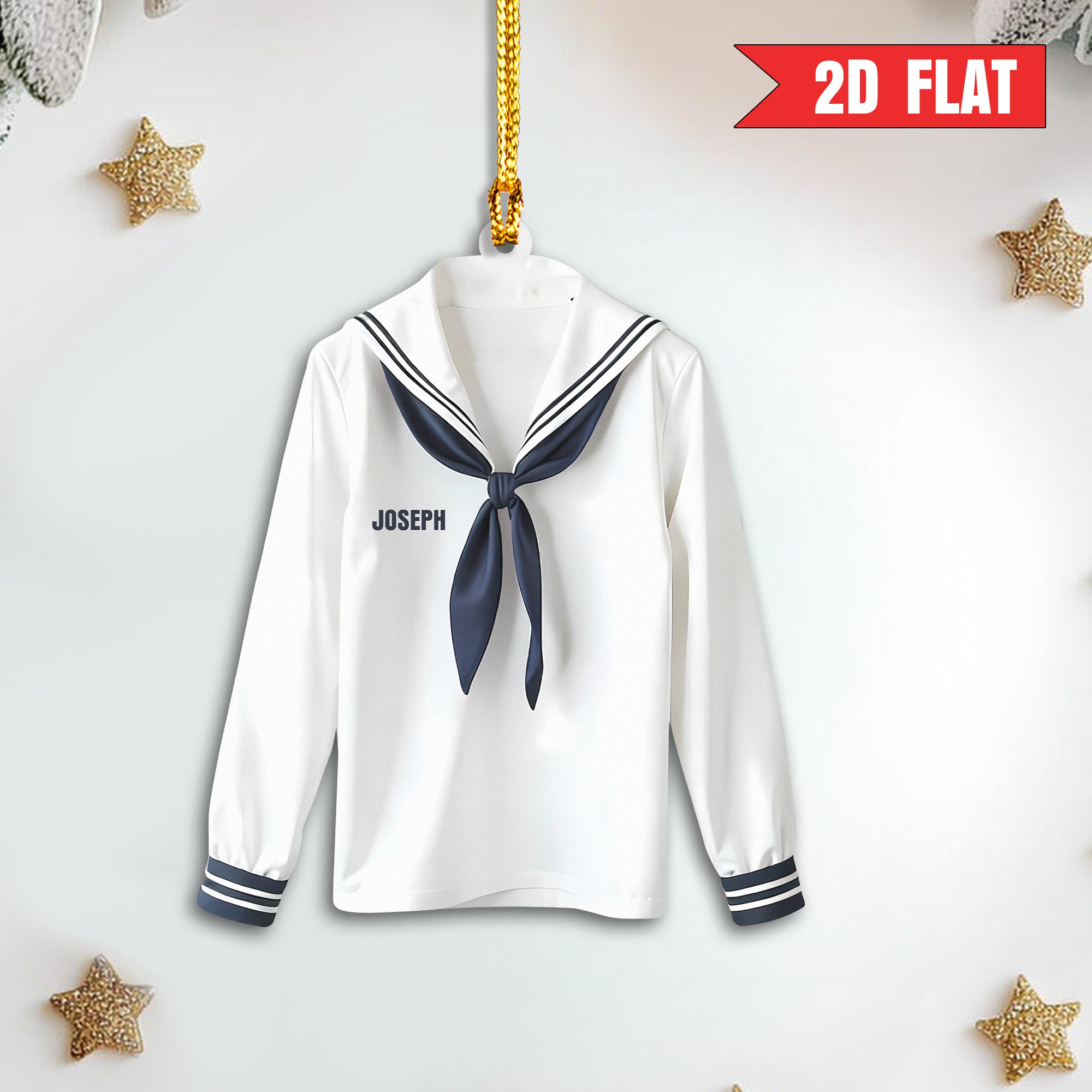 US Navy Sailor Outfit Personalized Acrylic Ornament