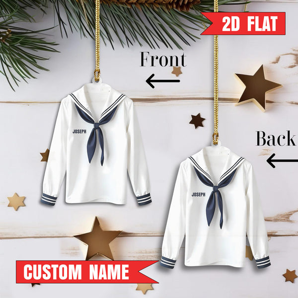 US Navy Sailor Outfit Personalized Acrylic Ornament
