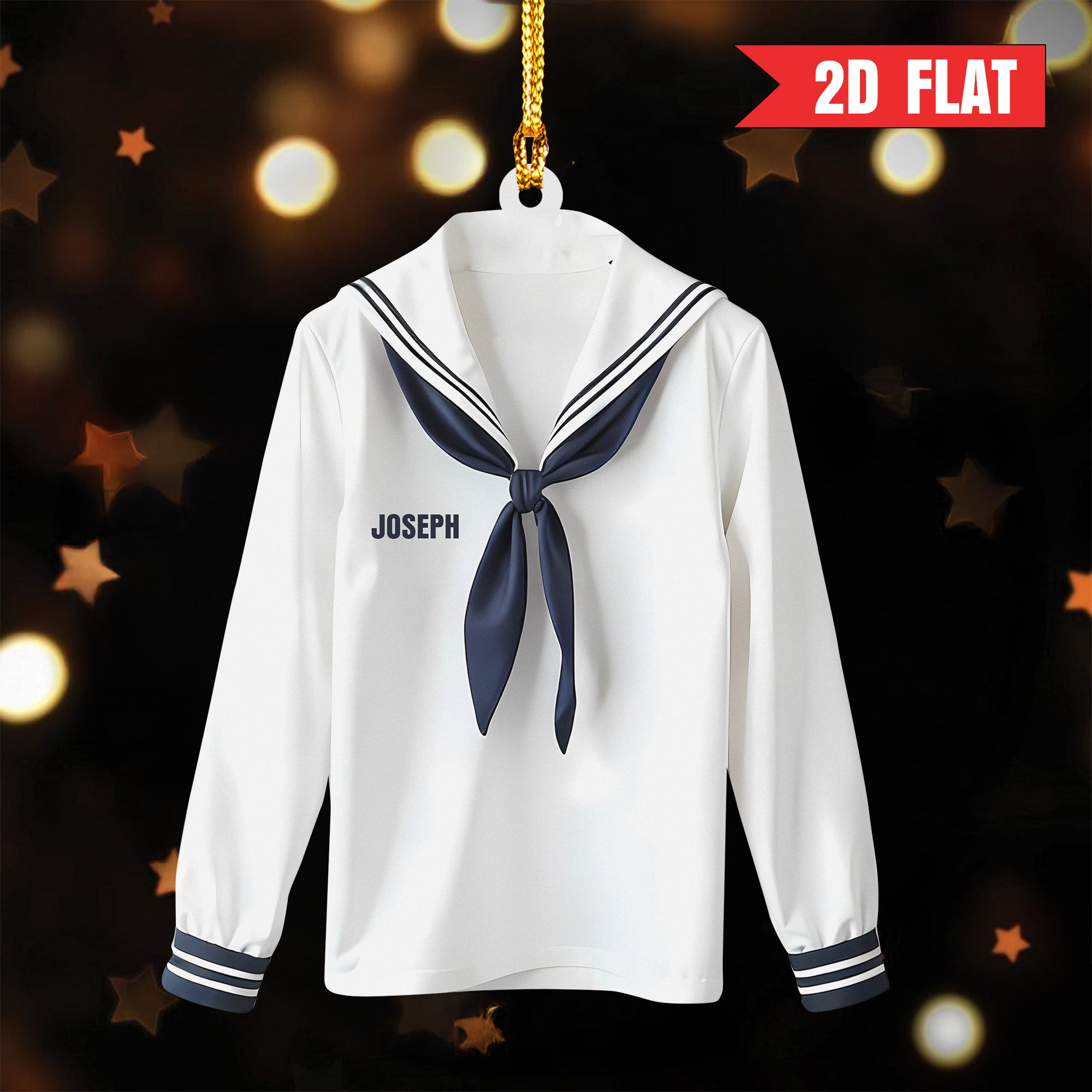 US Navy Sailor Outfit Personalized Acrylic Ornament