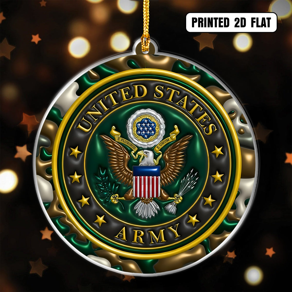 Patriotic Veteran Branch Ornament Main image
