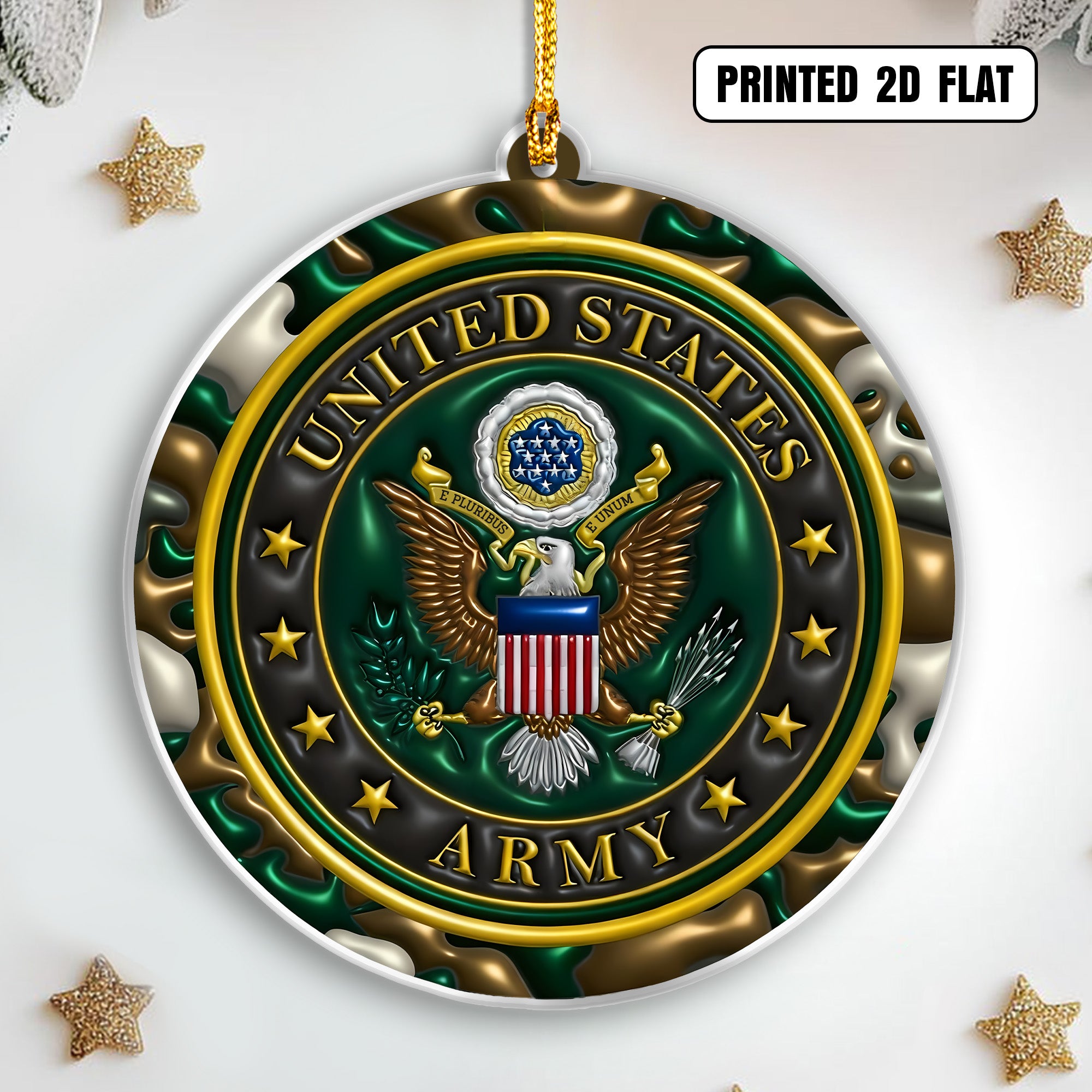 Patriotic Veteran Branch Ornament Secondary image
