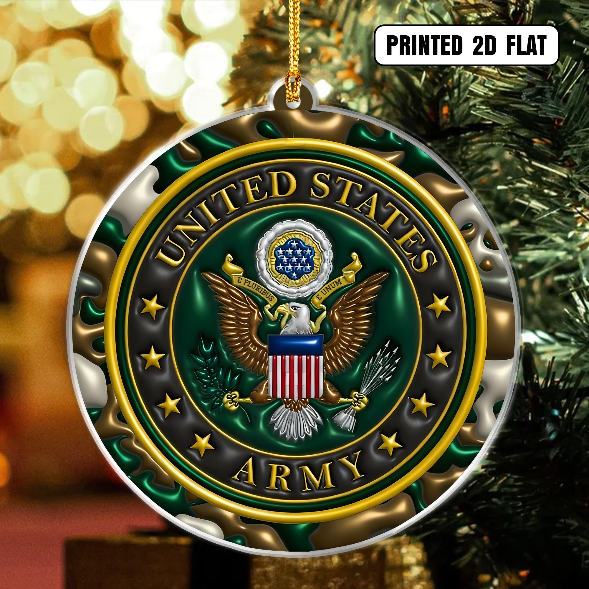 Patriotic Veteran Branch Ornament