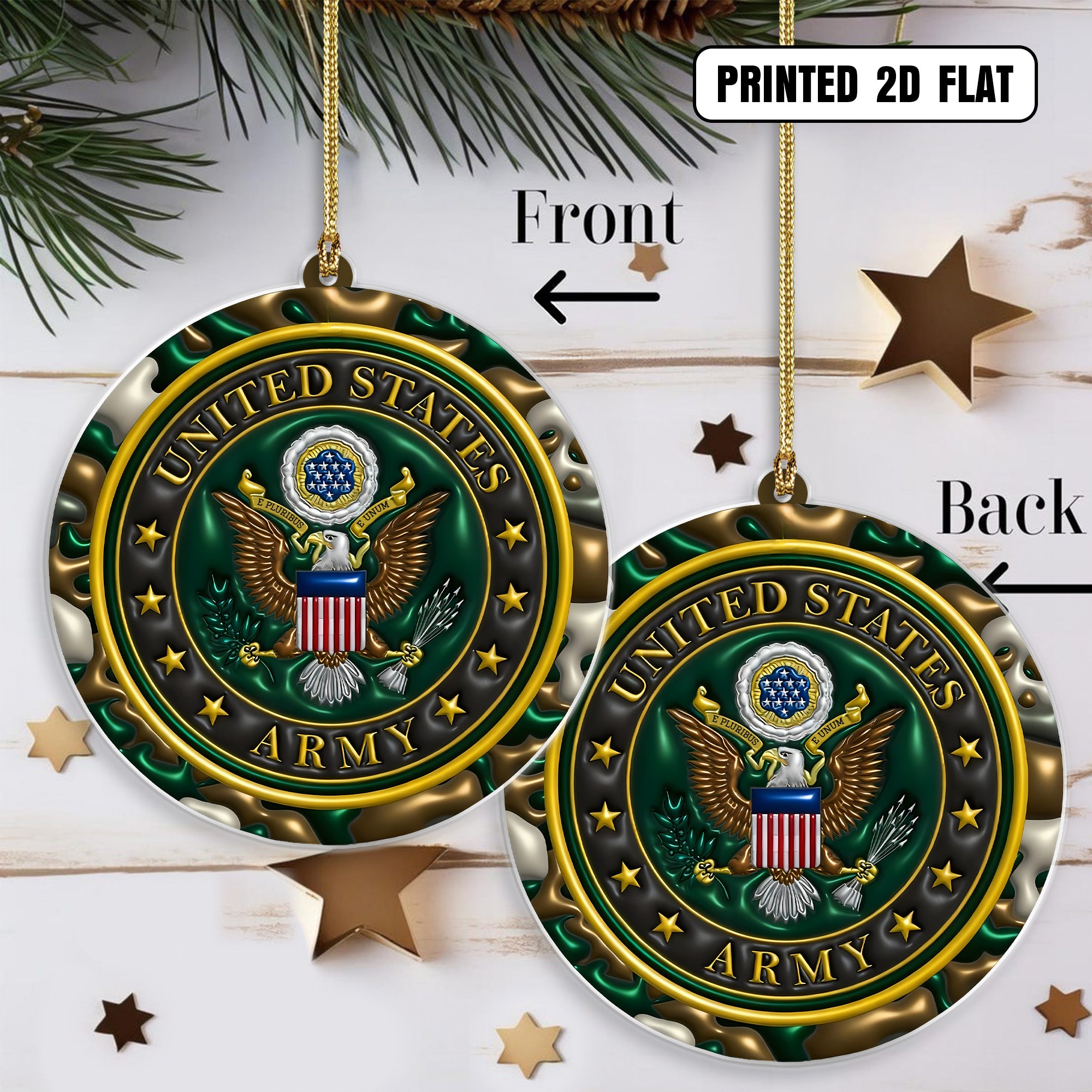 Patriotic Veteran Branch Ornament