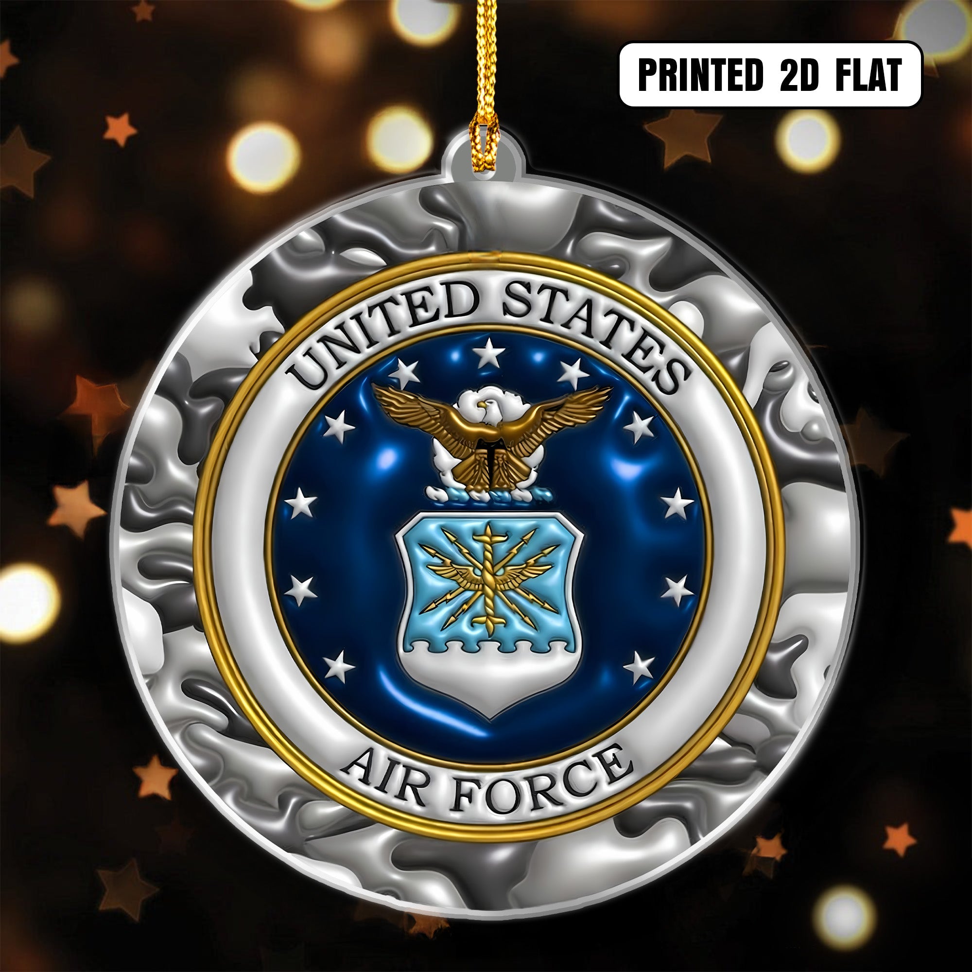 Patriotic Veteran Branch Ornament