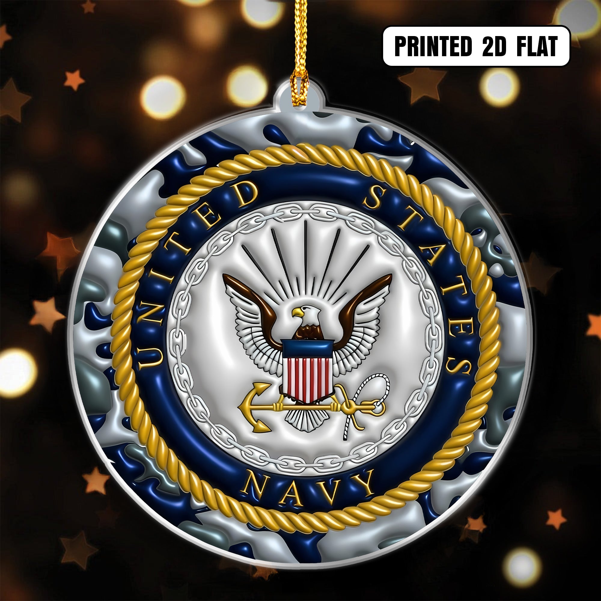 Patriotic Veteran Branch Ornament