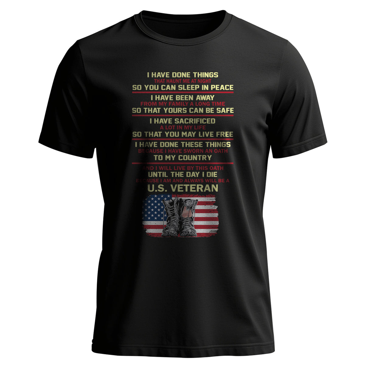 I Am and Always Will Be a U.S. Veteran T-Shirt Main image