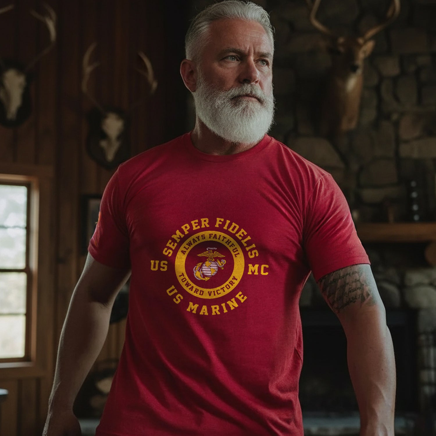 Semper Fidelis USMC Always Faithful Toward T-Shirt Secondary image